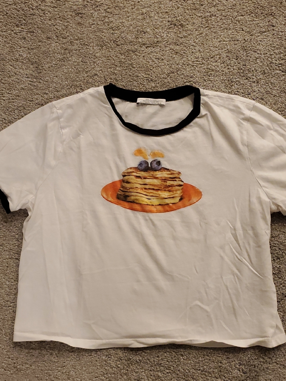 Zara Trafaluc Pancake stack cute tee sz.small